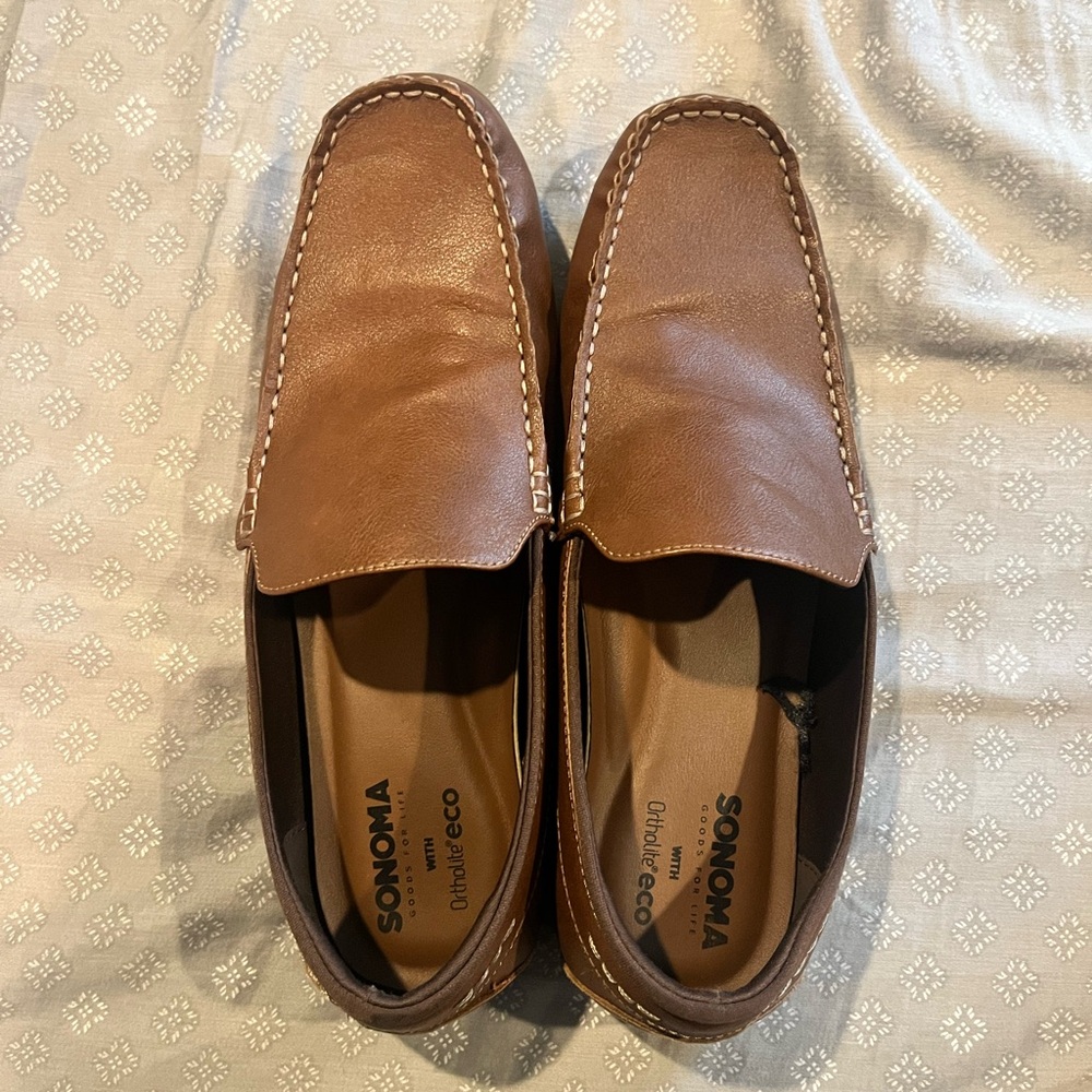 Mens Sonoma Ortholite Ecco Size 12 Brown Loafers (Pre-Owned)